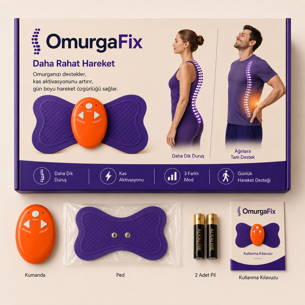 OmurgaFix™ | Bel ve Duruş Destek Sistemi